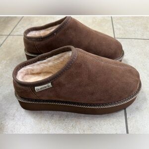 BearPaw Women's Brown Suede Mules